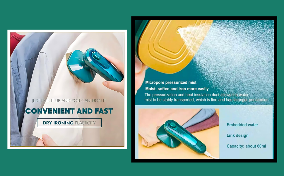 WrinkleAway Travel Steam Iron ā Perfect for on-the-go garment care